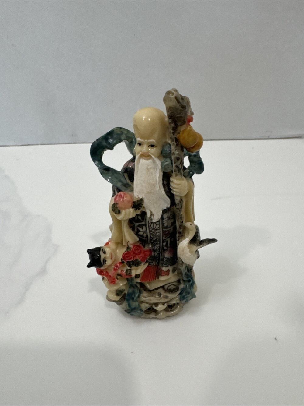 Shou Lao Figurine Chinese God Of Longevity